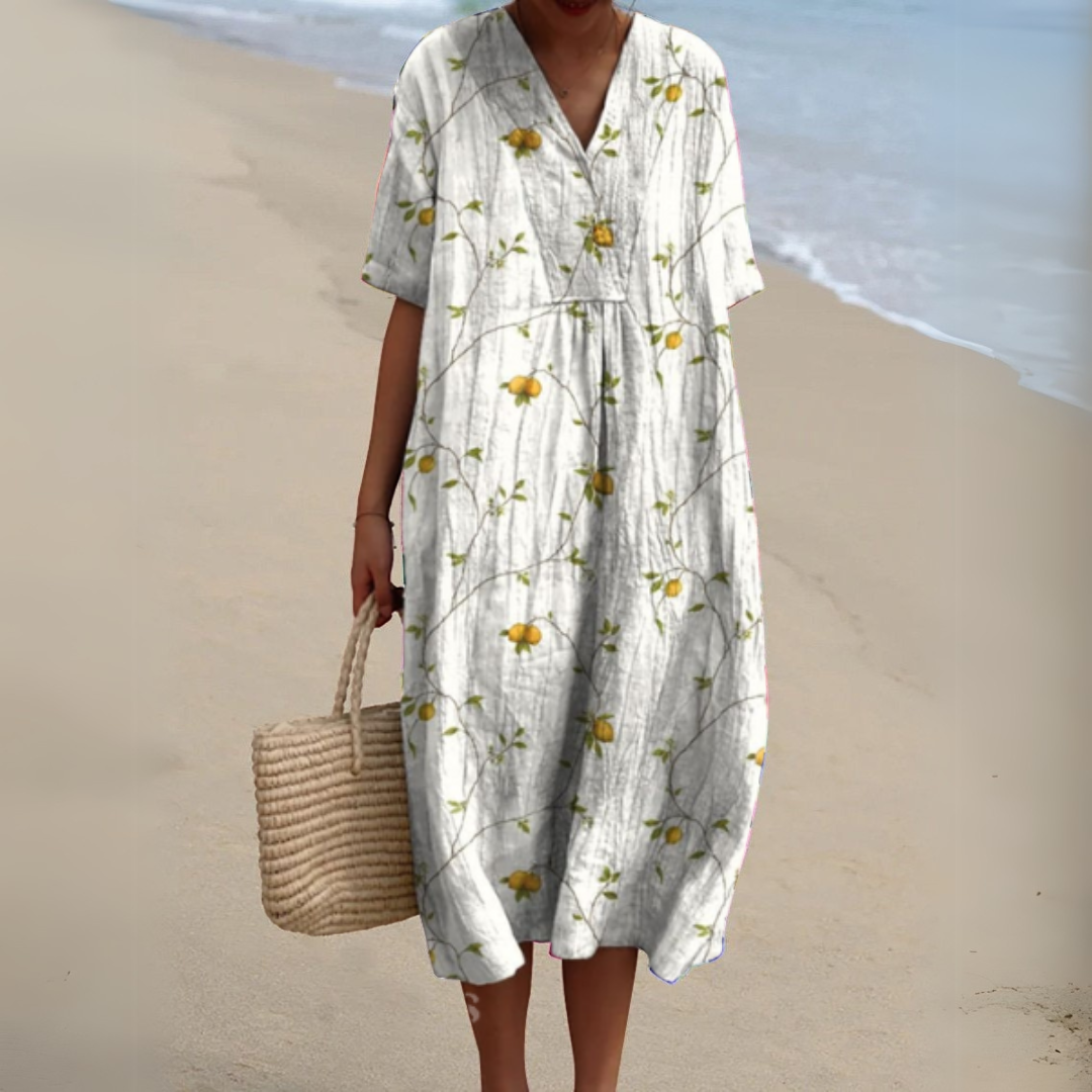 Maison Svala™ | Figurflatterande bomullsklänning