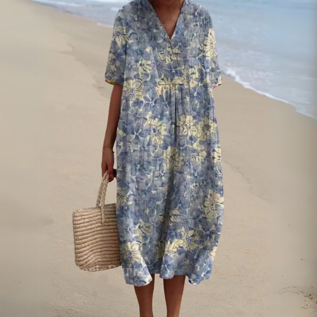 Maison Svala™ | Figurflatterande bomullsklänning