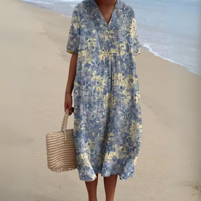 Maison Svala™ | Figurflatterande bomullsklänning