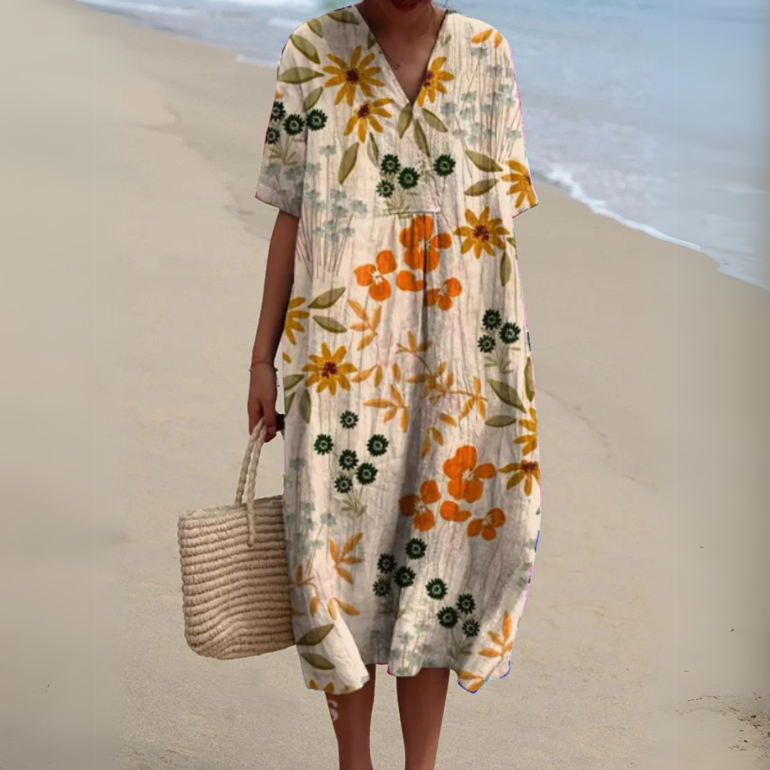 Maison Svala™ | Figurflatterande bomullsklänning