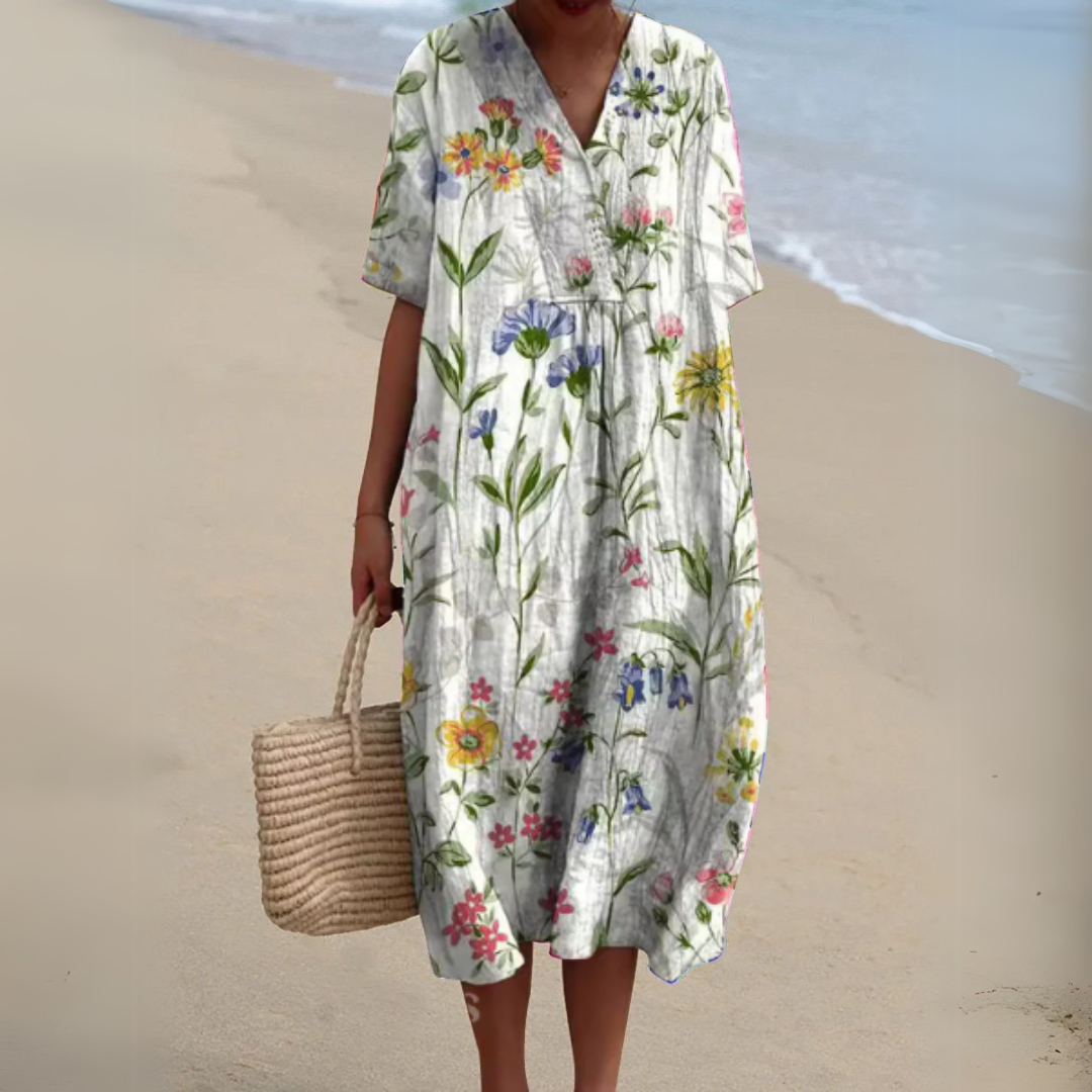 Maison Svala™ | Figurflatterande bomullsklänning