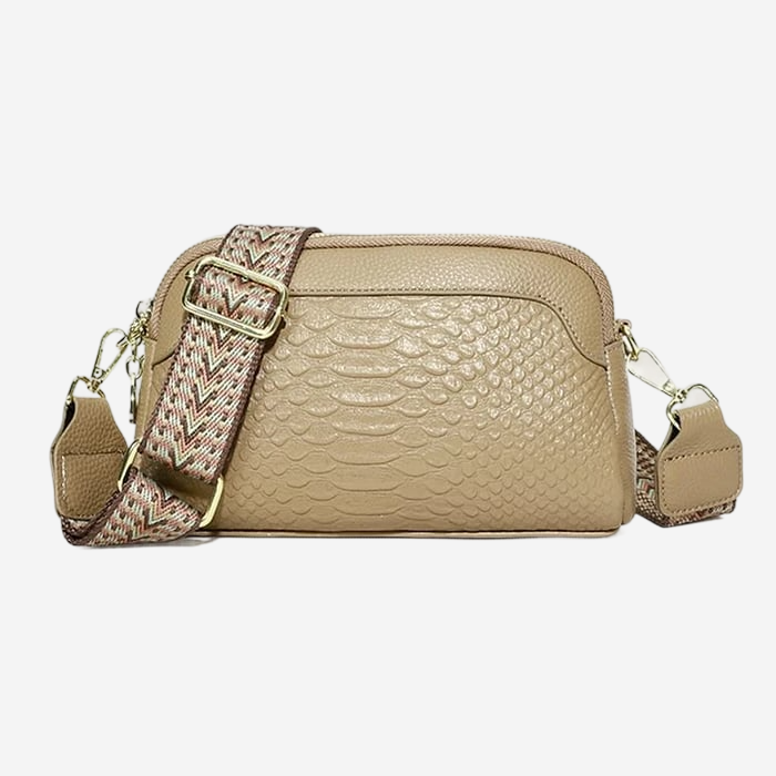 Maison Svala™ | Snygg crossbody-väska i läder i alligatormönster