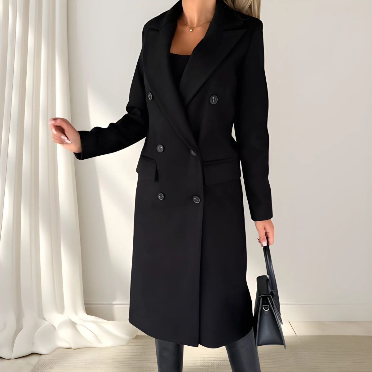 Maison Svala™ | Värmande Långkappa i Tidlös Design