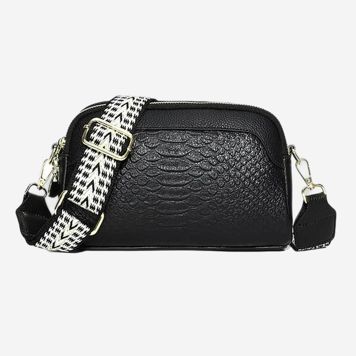 Maison Svala™ | Snygg crossbody-väska i läder i alligatormönster