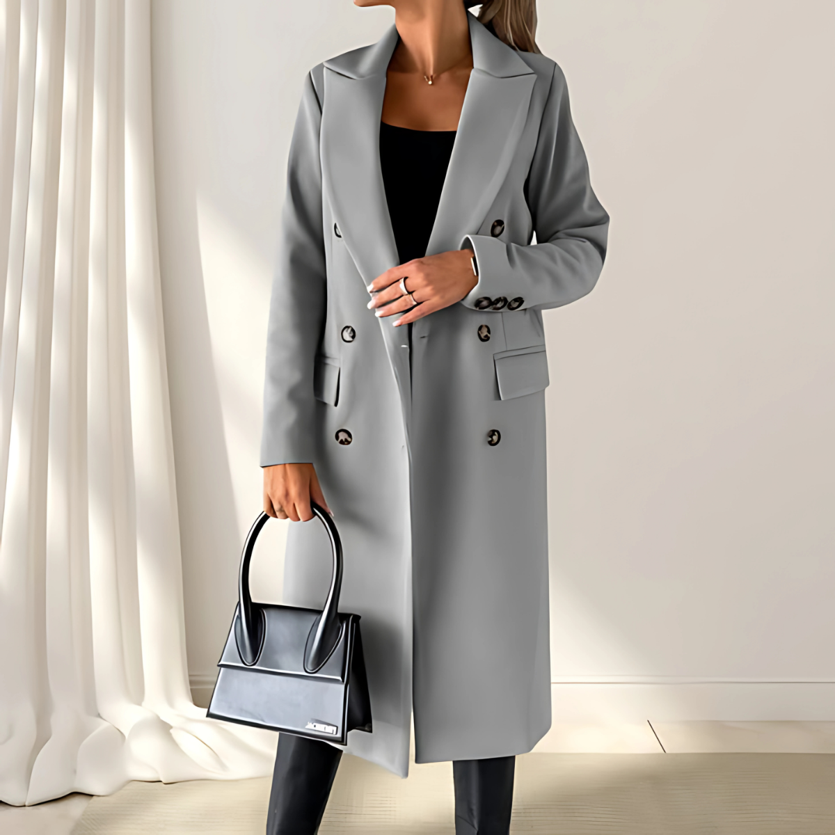 Maison Svala™ | Värmande Långkappa i Tidlös Design