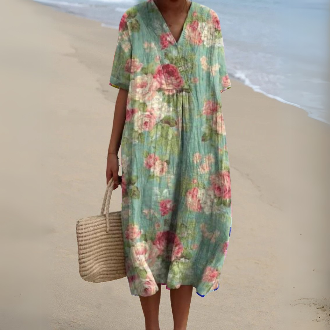 Maison Svala™ | Figurflatterande bomullsklänning