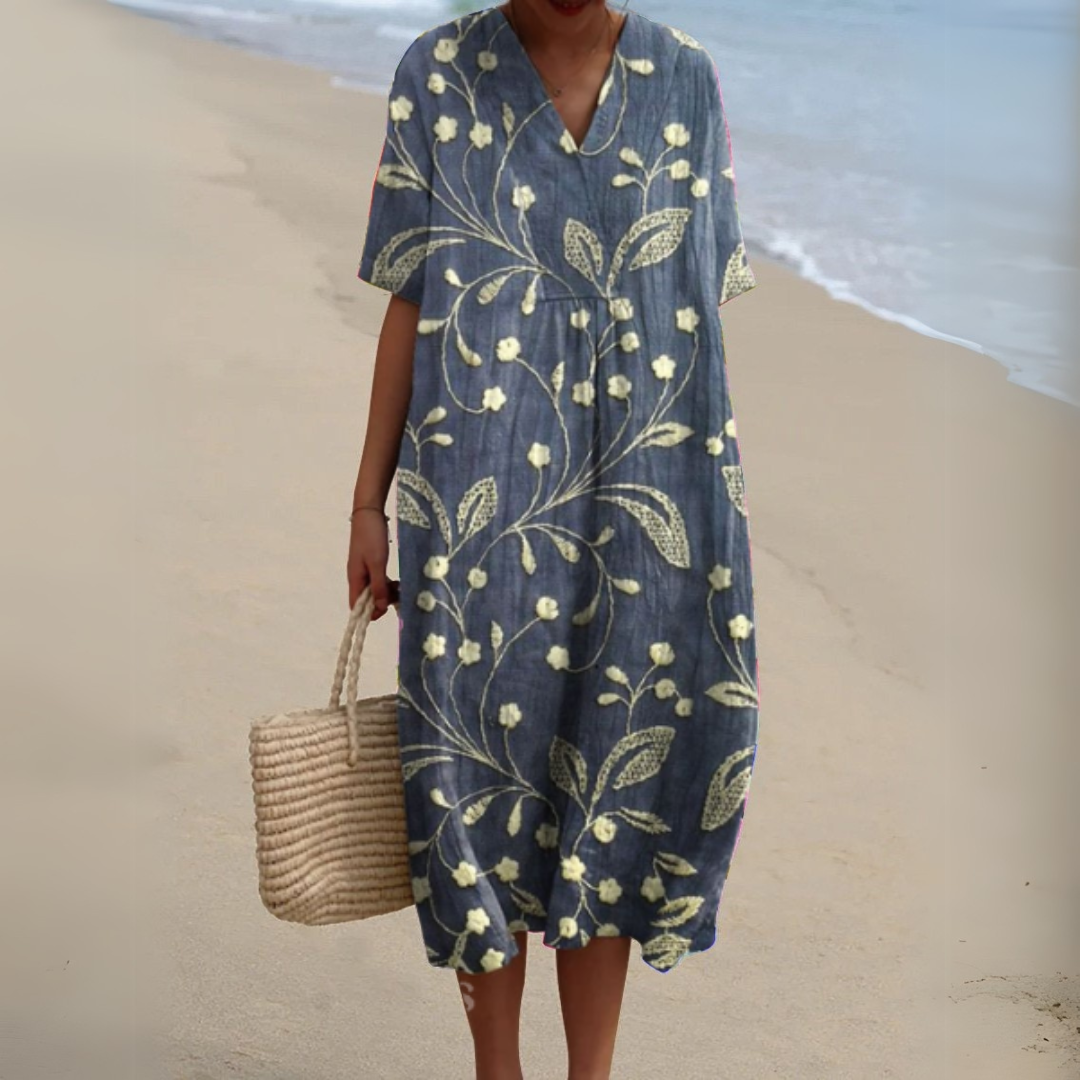 Maison Svala™ | Figurflatterande bomullsklänning