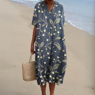 Maison Svala™ | Figurflatterande bomullsklänning