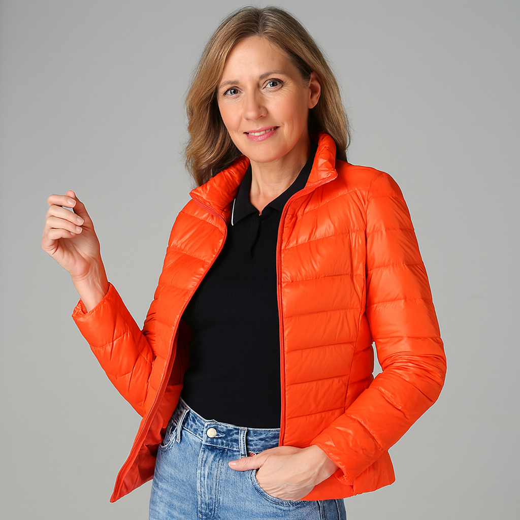 Maison Svala™ | Elin Ny Ultralätt Jacka med Vita Ankorfjädar