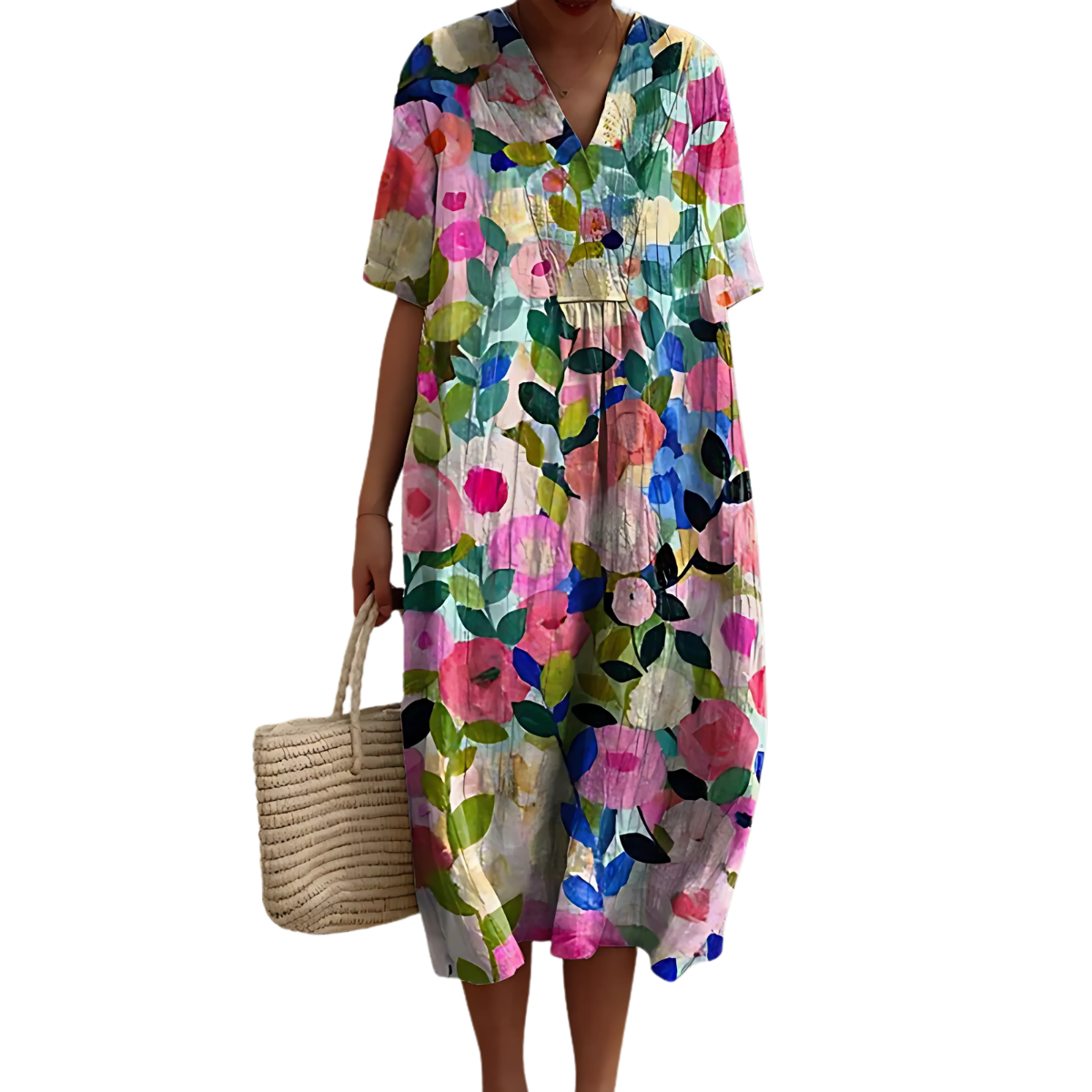 Maison Svala™ | Figurflatterande bomullsklänning