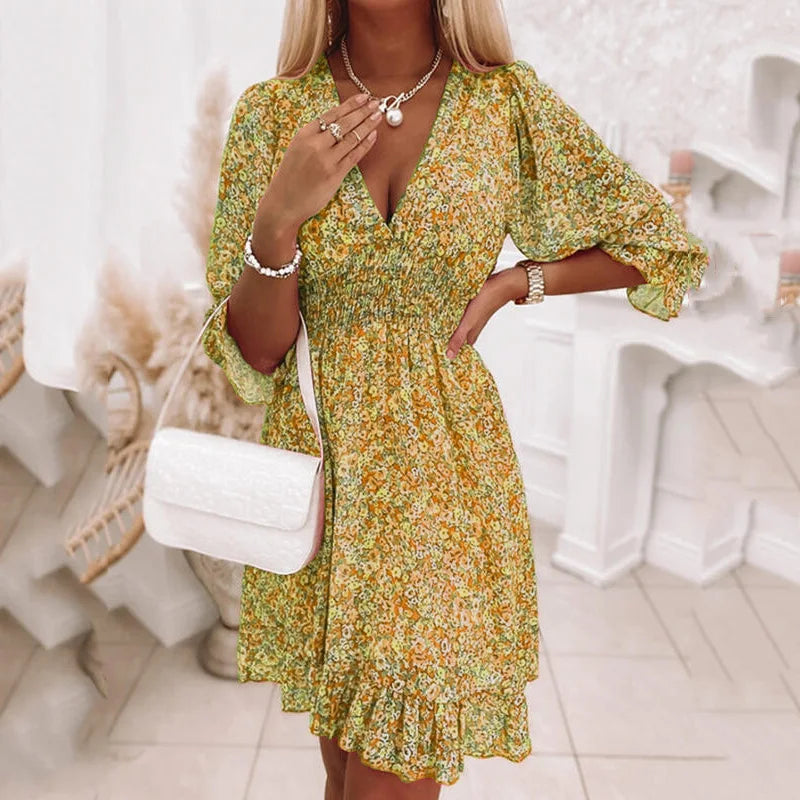 Maison Svala™ | Elegant blommig klänning