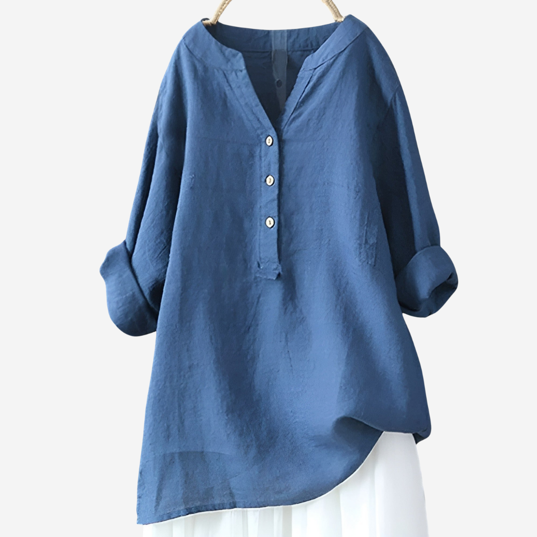 Maison Svala™ | Luftig och bekväm linneskjorta med knappar