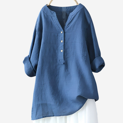 Maison Svala™ | Luftig och bekväm linneskjorta med knappar