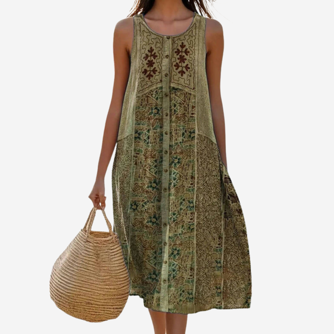 Maison Svala™ | Avslappnad Vintage Klänning