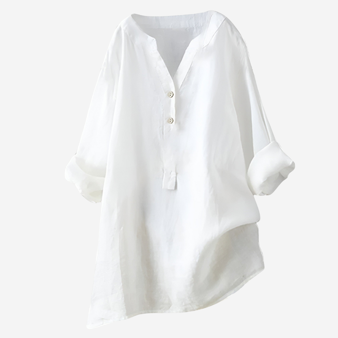 Maison Svala™ | Luftig och bekväm linneskjorta med knappar