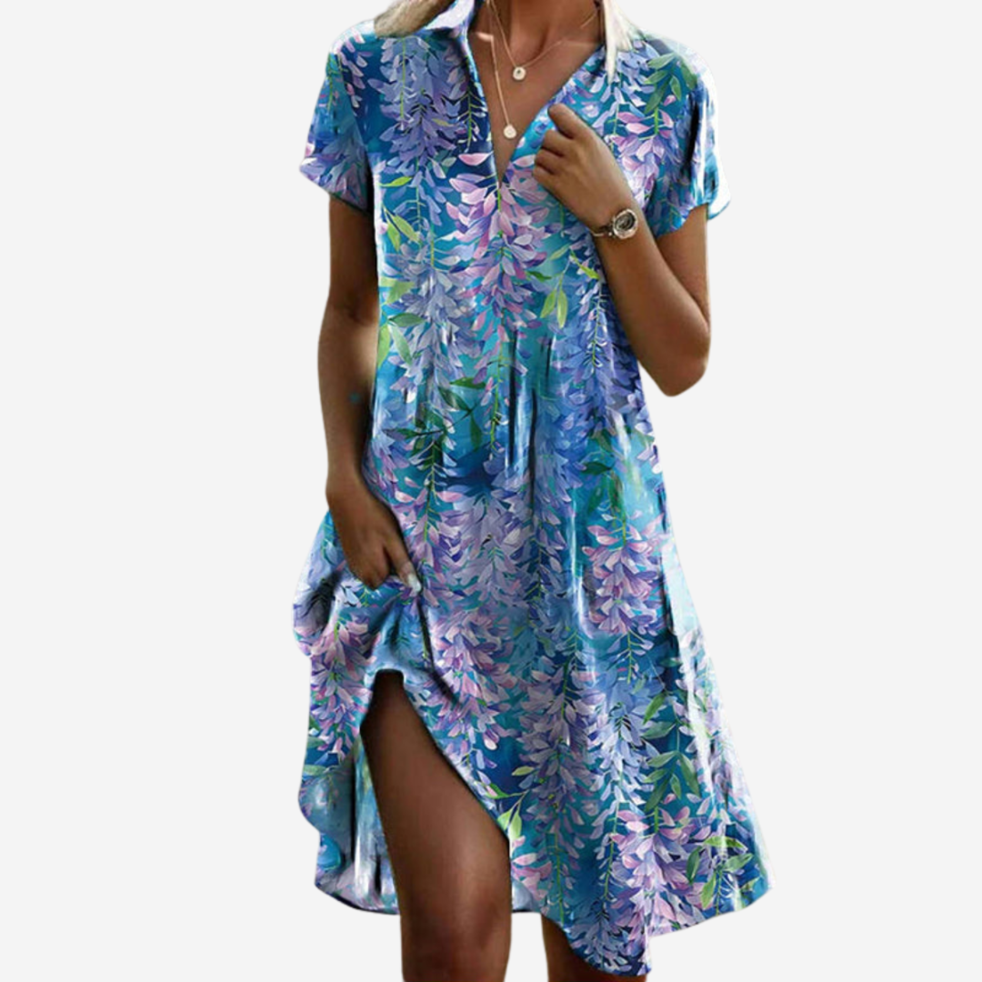 Maison Svala™ | Somrig klänning med bladmotiv