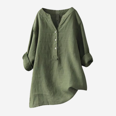 Maison Svala™ | Luftig och bekväm linneskjorta med knappar